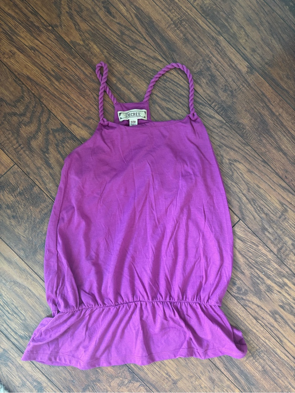 Decree Girls' Bright Fuchsia Rope-strap One-Piece